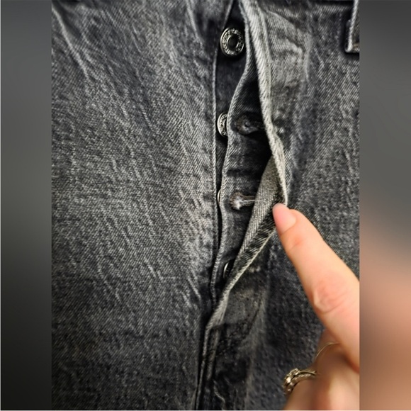 Levi's Ribcage Straight Jeans in Washed Black - Picture 8 of 14